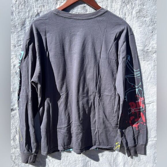 Official Rick & Morty long sleeve T-Shirt with space saucer on it Size L - Picture 4 of 9